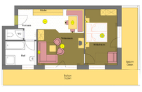 Aufteilung des Appartements 107