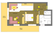 Aufteilung des Appartements 108